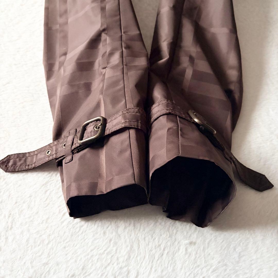 6203 美品✨ バーバリーロンドン トレンチコート 46 シャドーチェック 茶