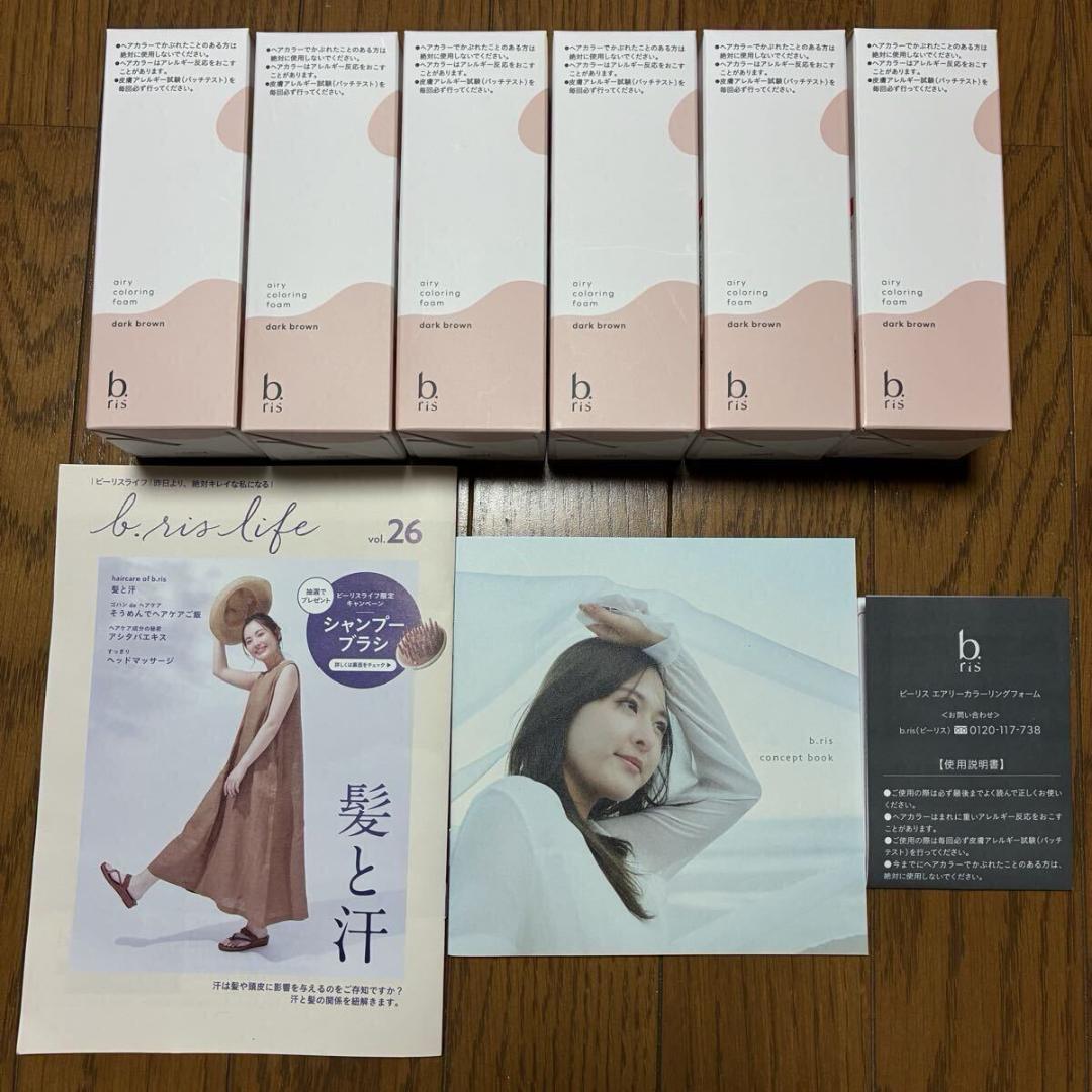 bris ビーリス エアリーカラーリングフォーム ダークブラウン 6本セット