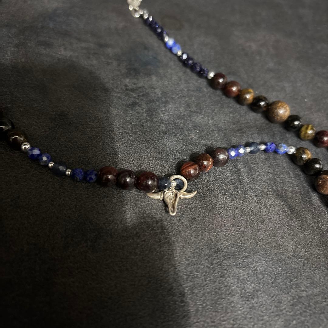 ハンドメイド ネックレス 天然石 バッファロー