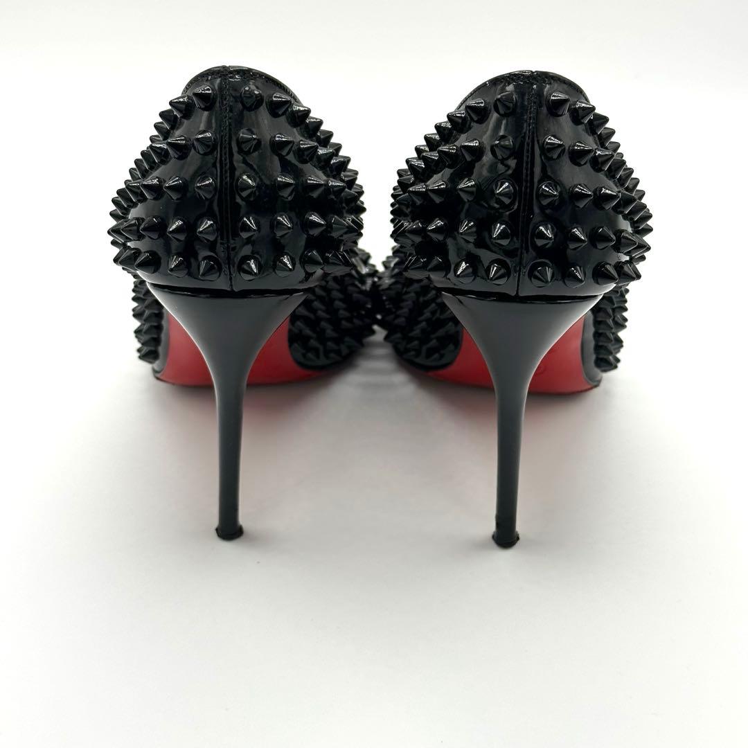 クリスチャン　ルブタン　エナメル　スタッズ　ハイヒール　ブラック　サイズ37