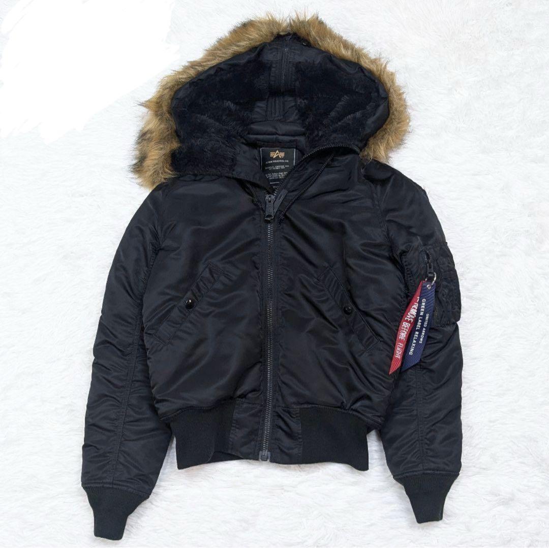 美品 グリーンレーベル別注 アルファインダストリーズ N-2B 中綿ブルゾン