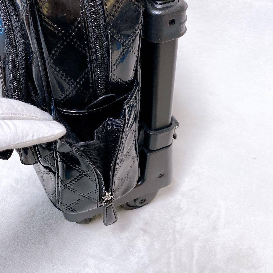 美品　SWANY　エマイロ　エナメル　ショッピングカート　ストッパー付　４輪　黒