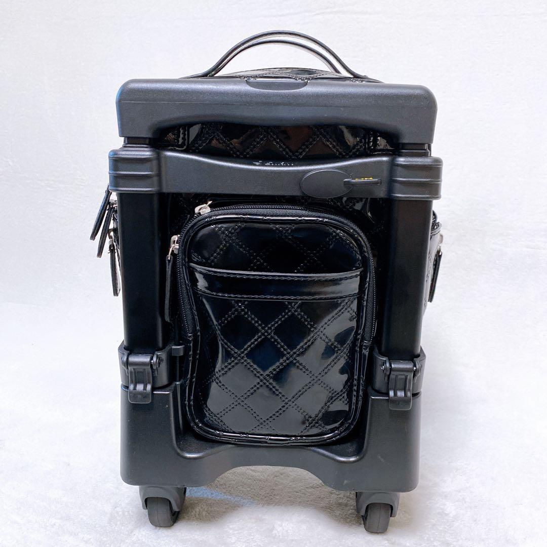 美品　SWANY　エマイロ　エナメル　ショッピングカート　ストッパー付　４輪　黒