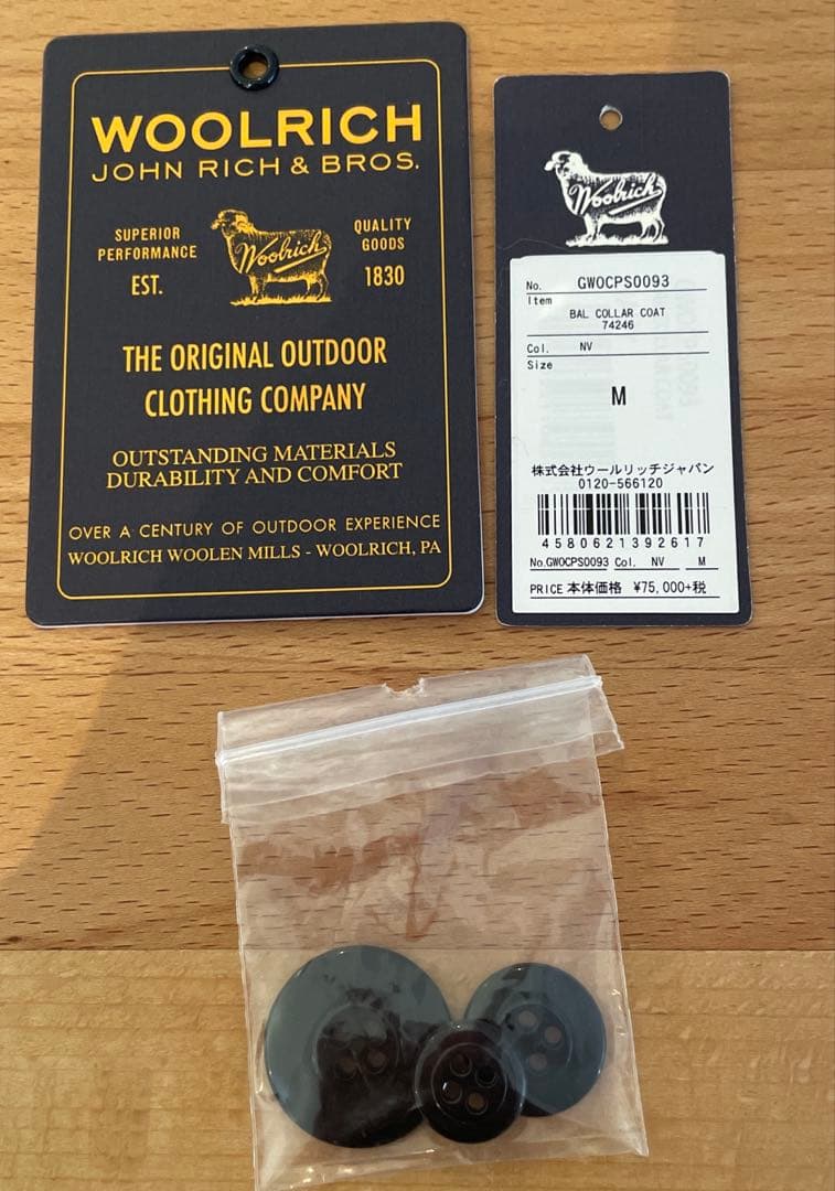 Woolrich ステンカラーコート M ネイビーBAL COLLAR COAT