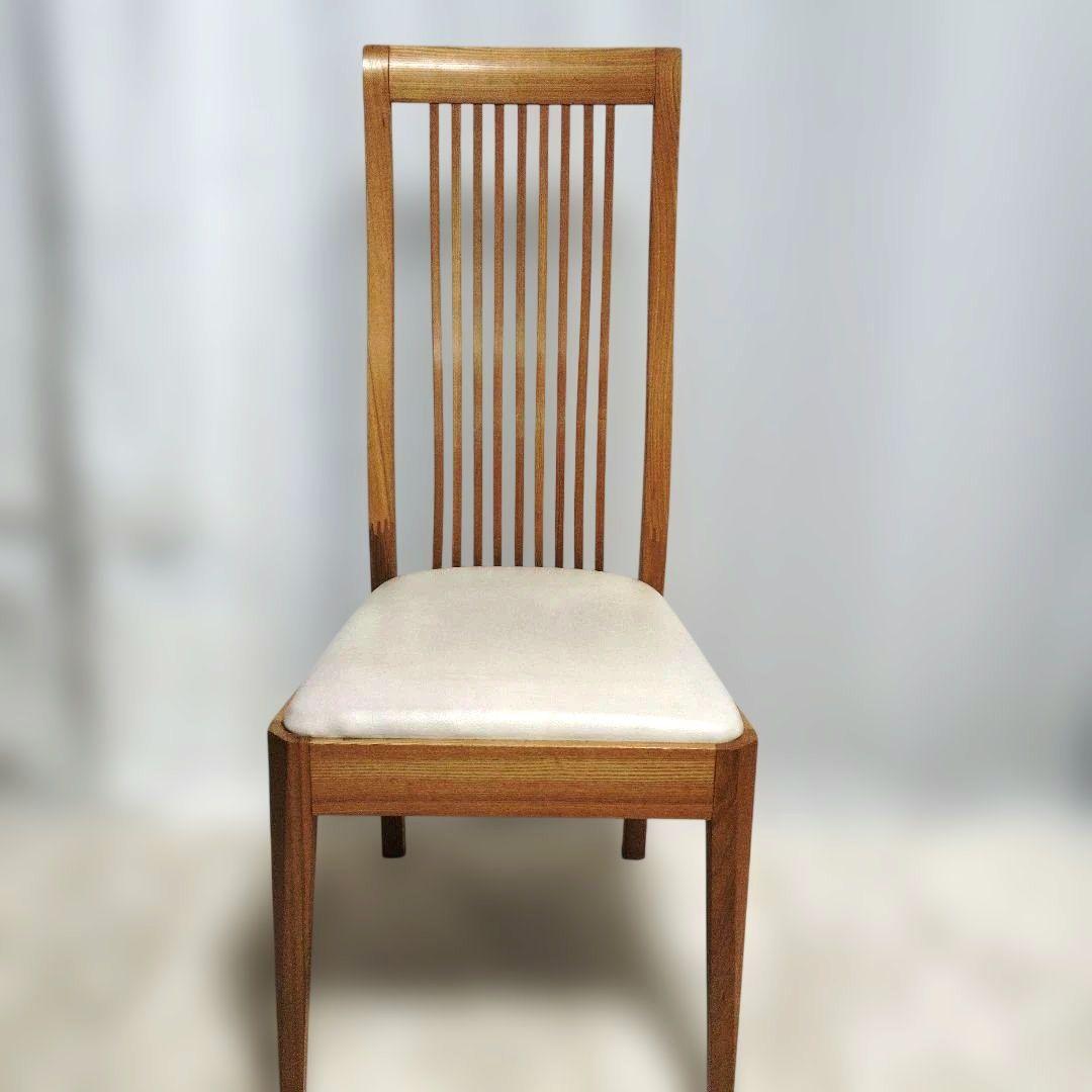 OTSUKA 大塚家具　タモ材　ハイバックチェア　椅子　１脚　木製　天然木②