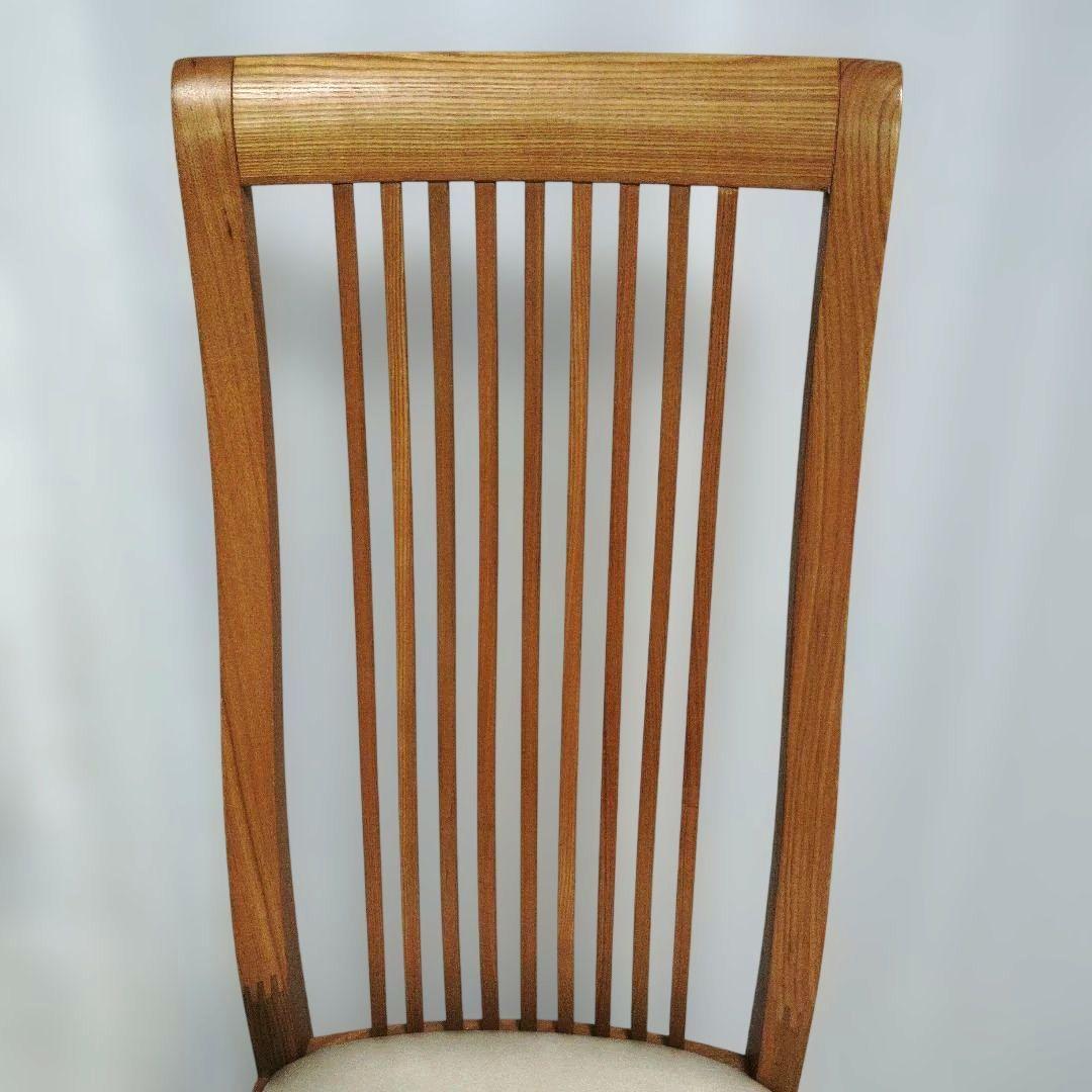 OTSUKA 大塚家具　タモ材　ハイバックチェア　椅子　１脚　木製　天然木②