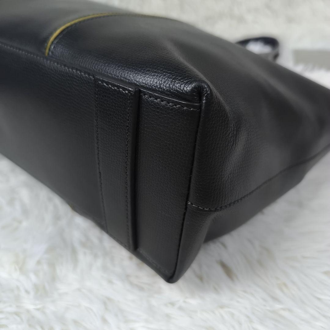 ✨美品✨ ポールスミス トートバッグ レザー シボ革 肩掛け B4可能 緑紺