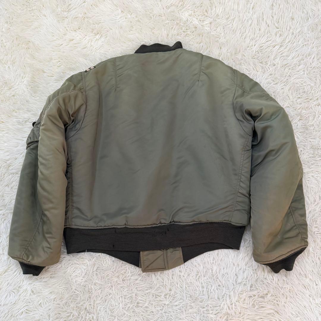 763　バズリクソンズ　MA-1フライトジャケット　L　ワッペン　M13412