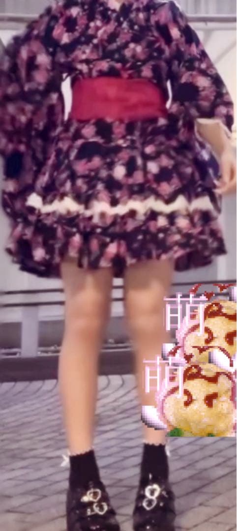 ✿︎花柄浴衣ドレスＳ ✮*姫ぎゃる †❤︎地雷 ෆ‪量産型 ♩¨̮平成女児.帯付き