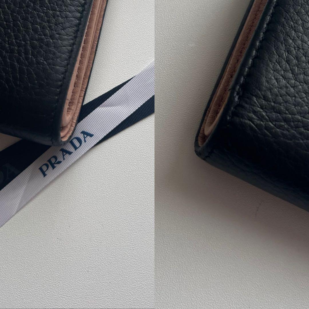 111 極上美品 PRADA プラダ 2つ折り財布