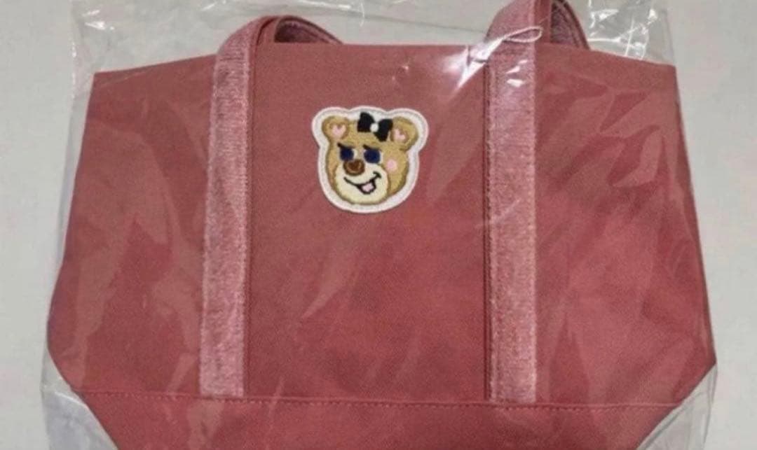 フェイラー　オールドテディガール　ワッペントートバッグ　ピンク　小サイズ　L