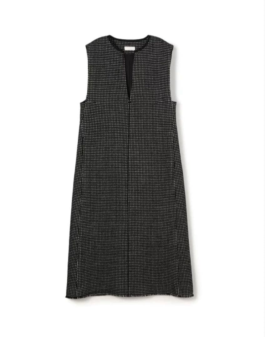 【Ballsey／ボールジィ】ワッフルツイード キーネックワンピース