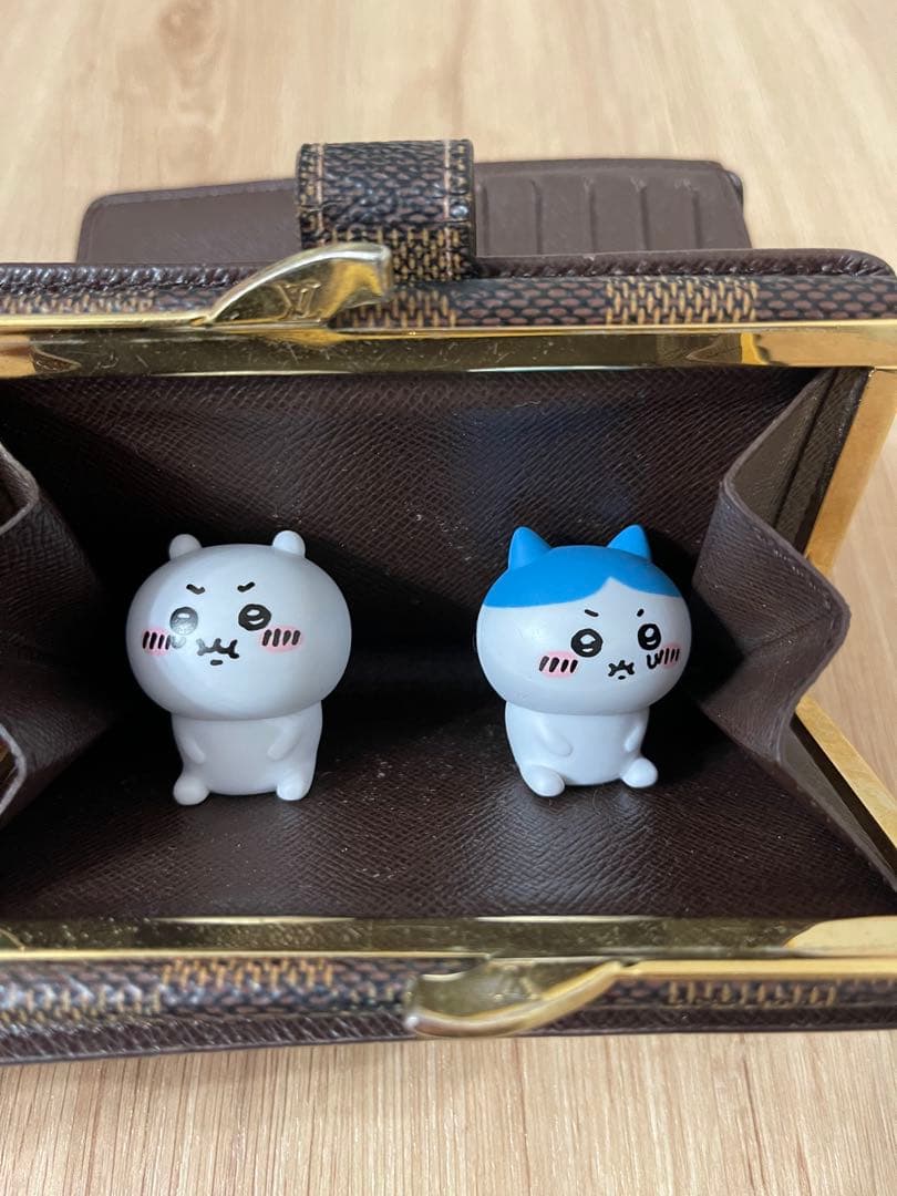 ルイヴィトン　ダミエ　二つ折り　がま口　財布