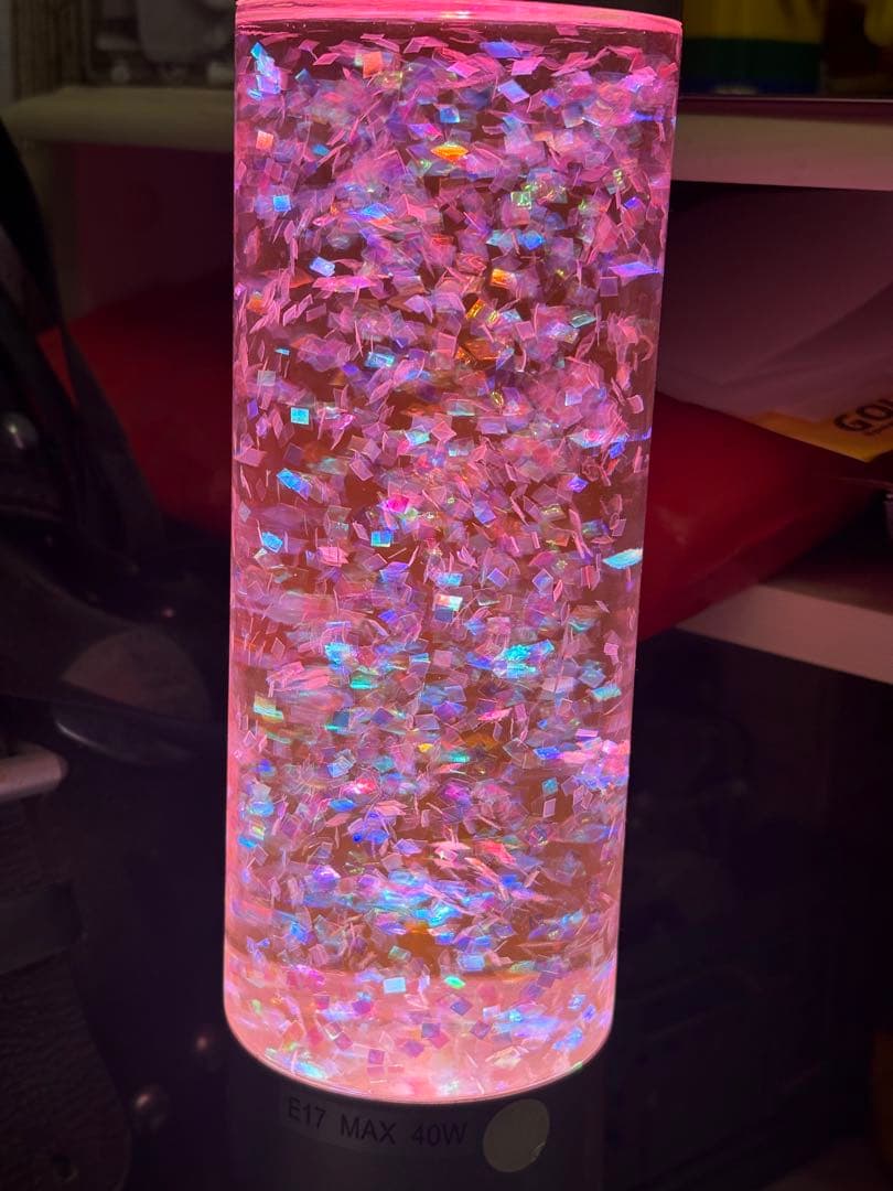 ラバランプ シルバー 約43cm レトロ