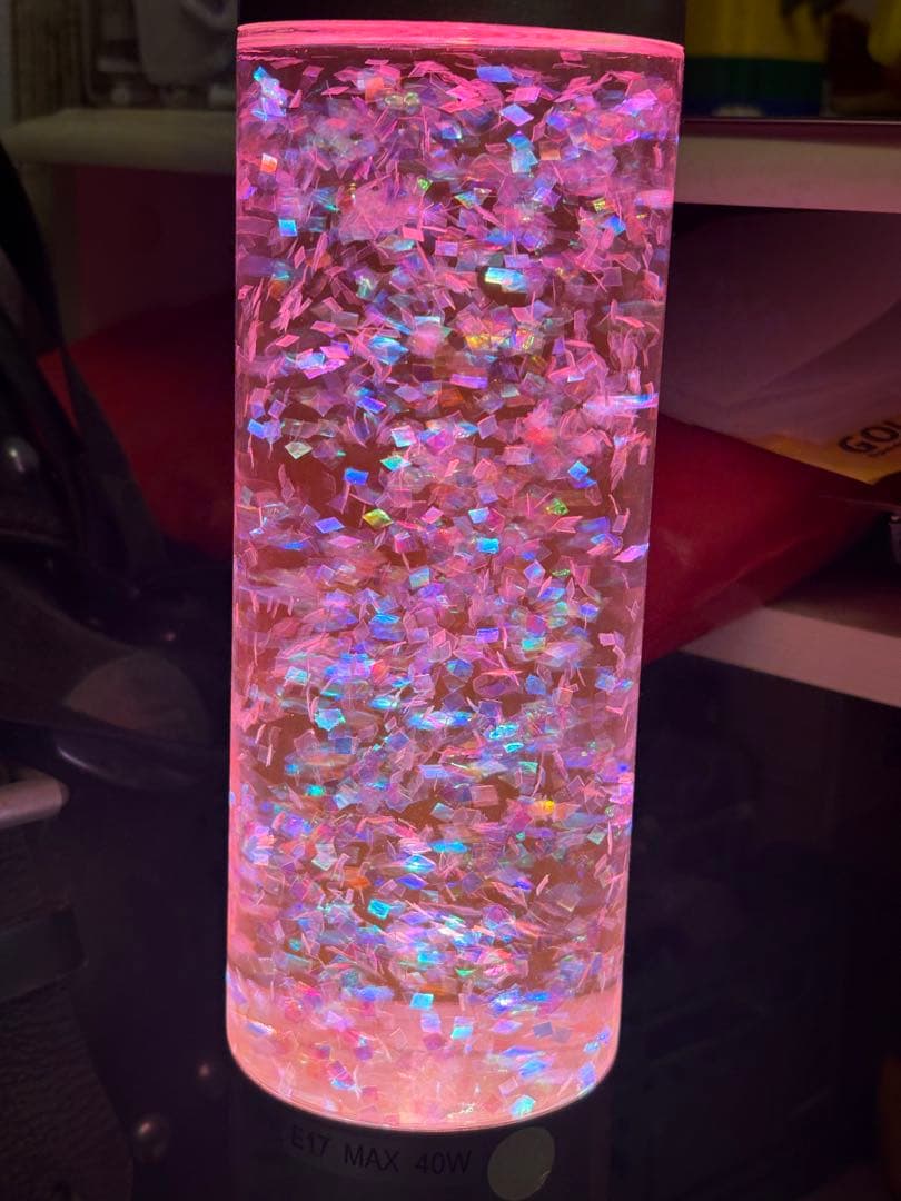 ラバランプ シルバー 約43cm レトロ