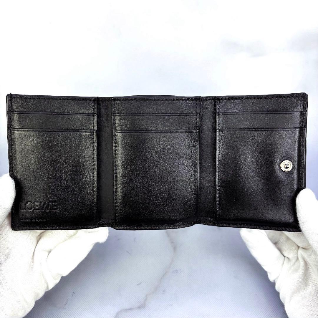 【極美品✨】LOEWE アナグラム トライフォールド ウォレット三つ折り財布