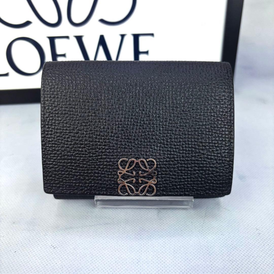 【極美品✨】LOEWE アナグラム トライフォールド ウォレット三つ折り財布