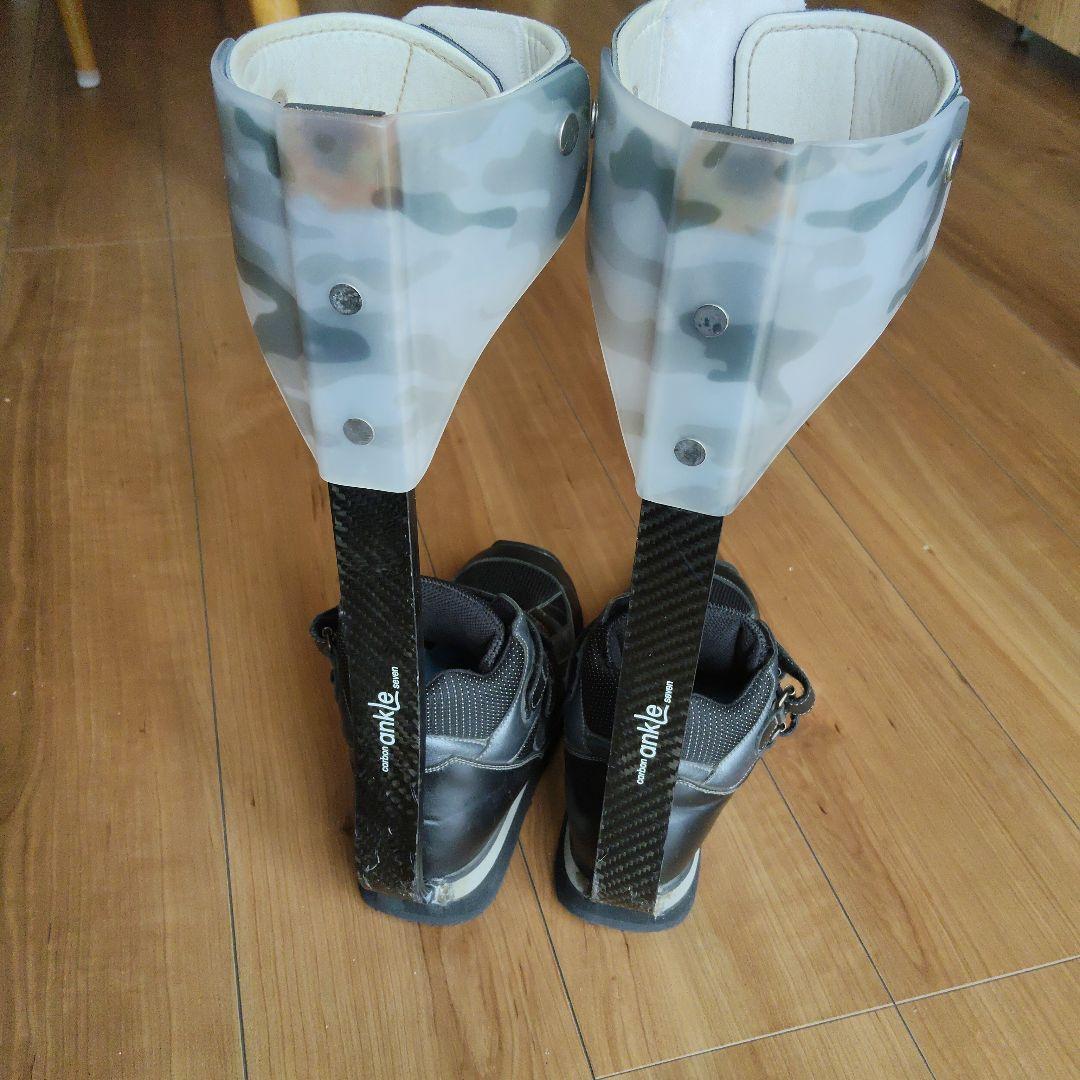 【美品】短下肢装具 カーボン 24〜25cm ブラック