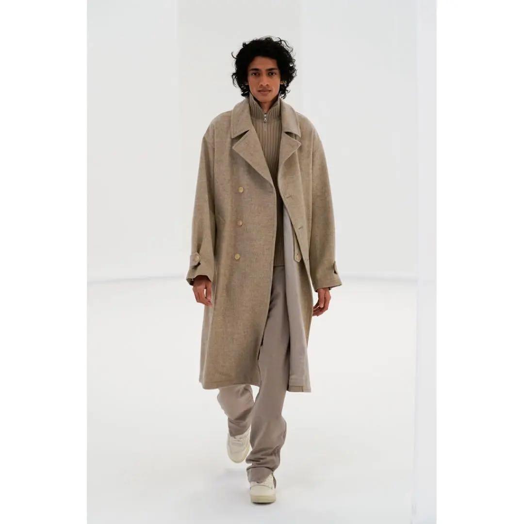 AURALEE スーパーミルドシェットランドウールダブルブレステッドコート
