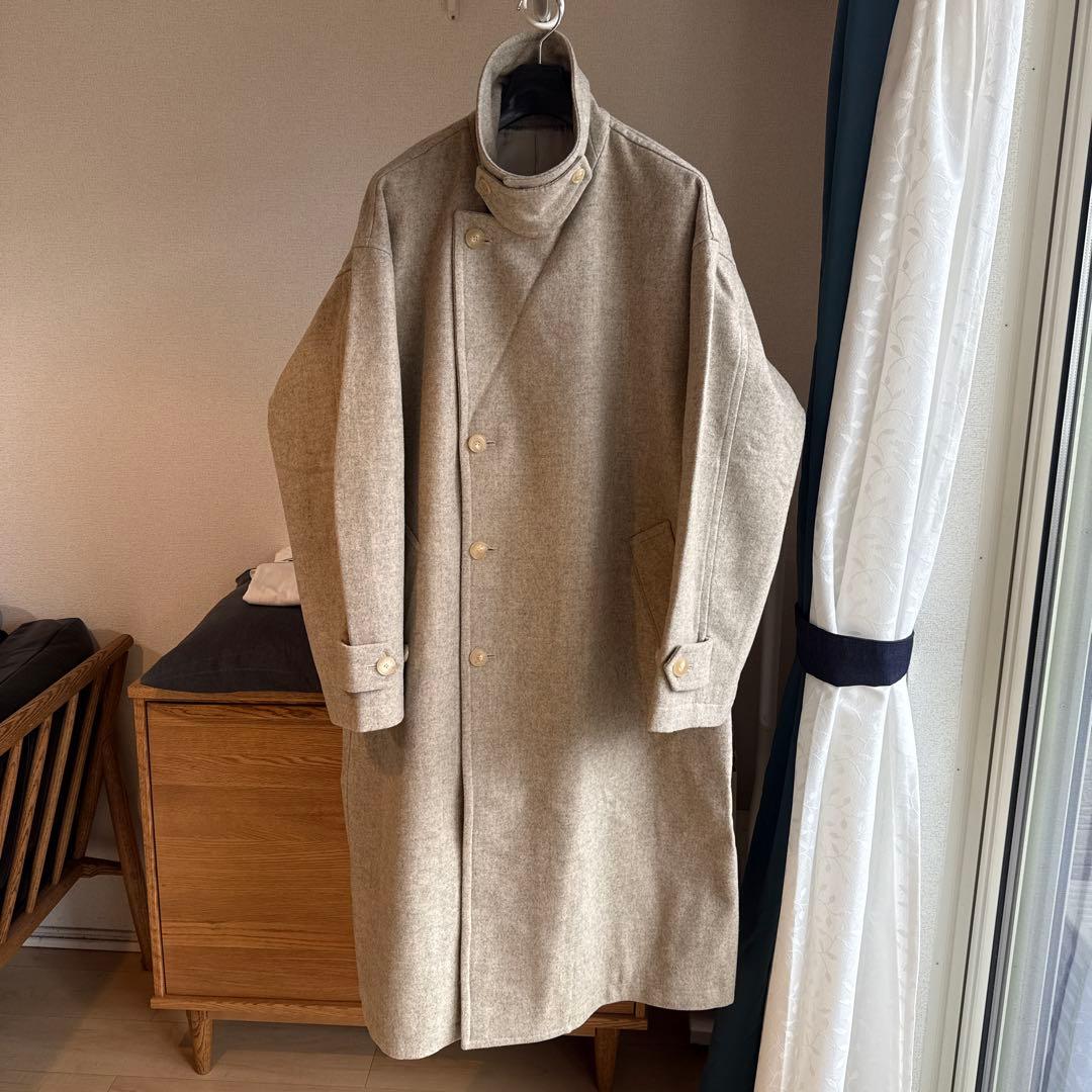 AURALEE スーパーミルドシェットランドウールダブルブレステッドコート