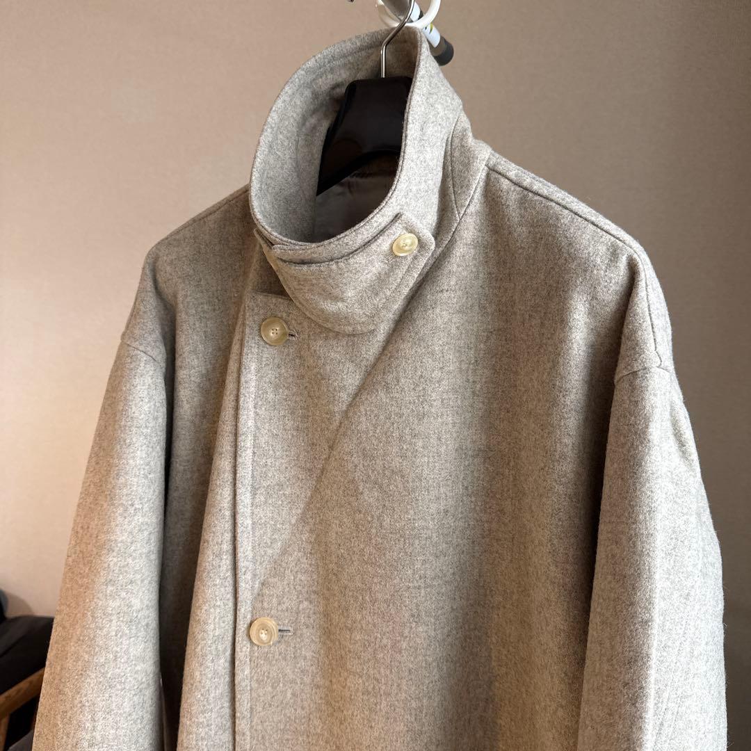 AURALEE スーパーミルドシェットランドウールダブルブレステッドコート