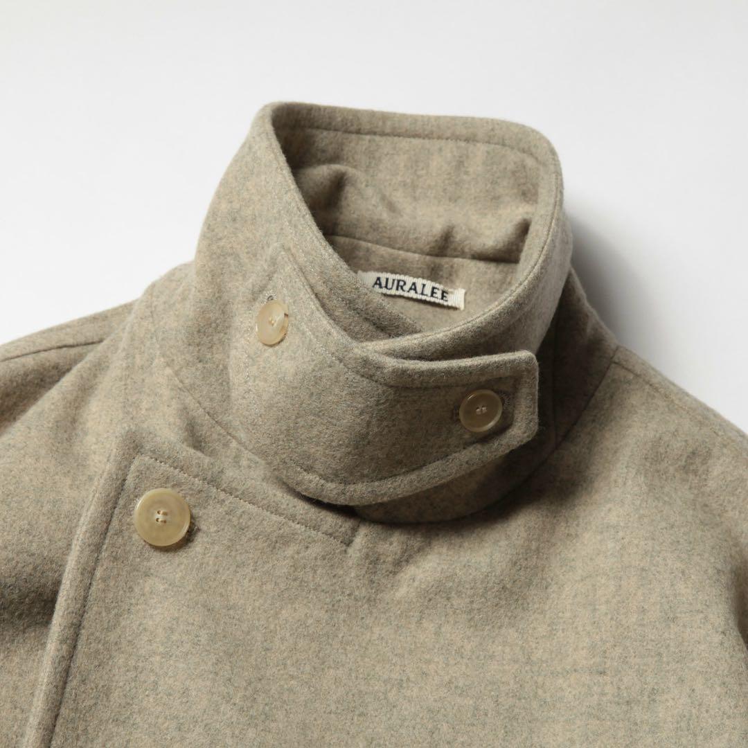 AURALEE スーパーミルドシェットランドウールダブルブレステッドコート