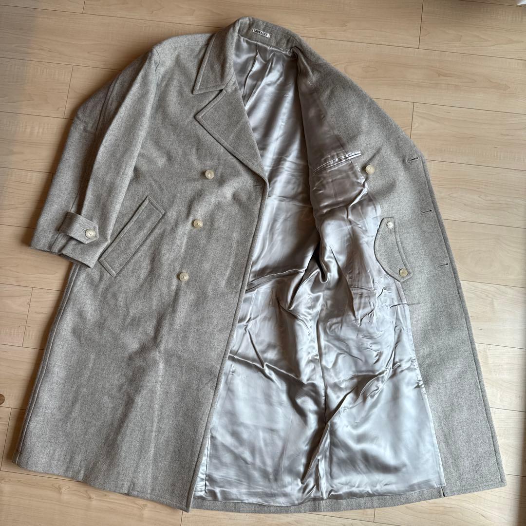 AURALEE スーパーミルドシェットランドウールダブルブレステッドコート