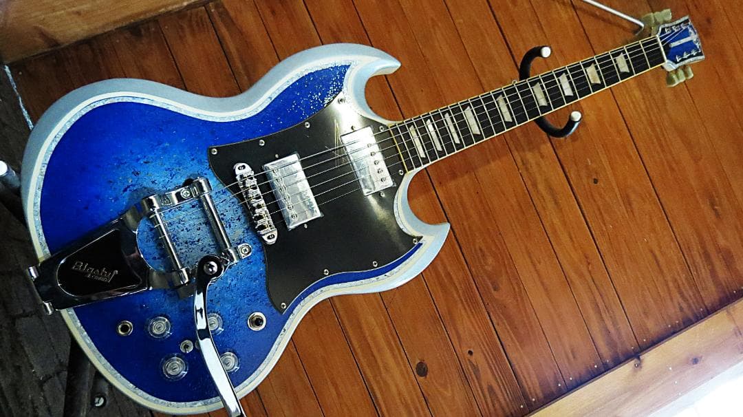 SGB ブルーバースト ラッカーオリジナル塗装 ビグスビー アルニコV・PU