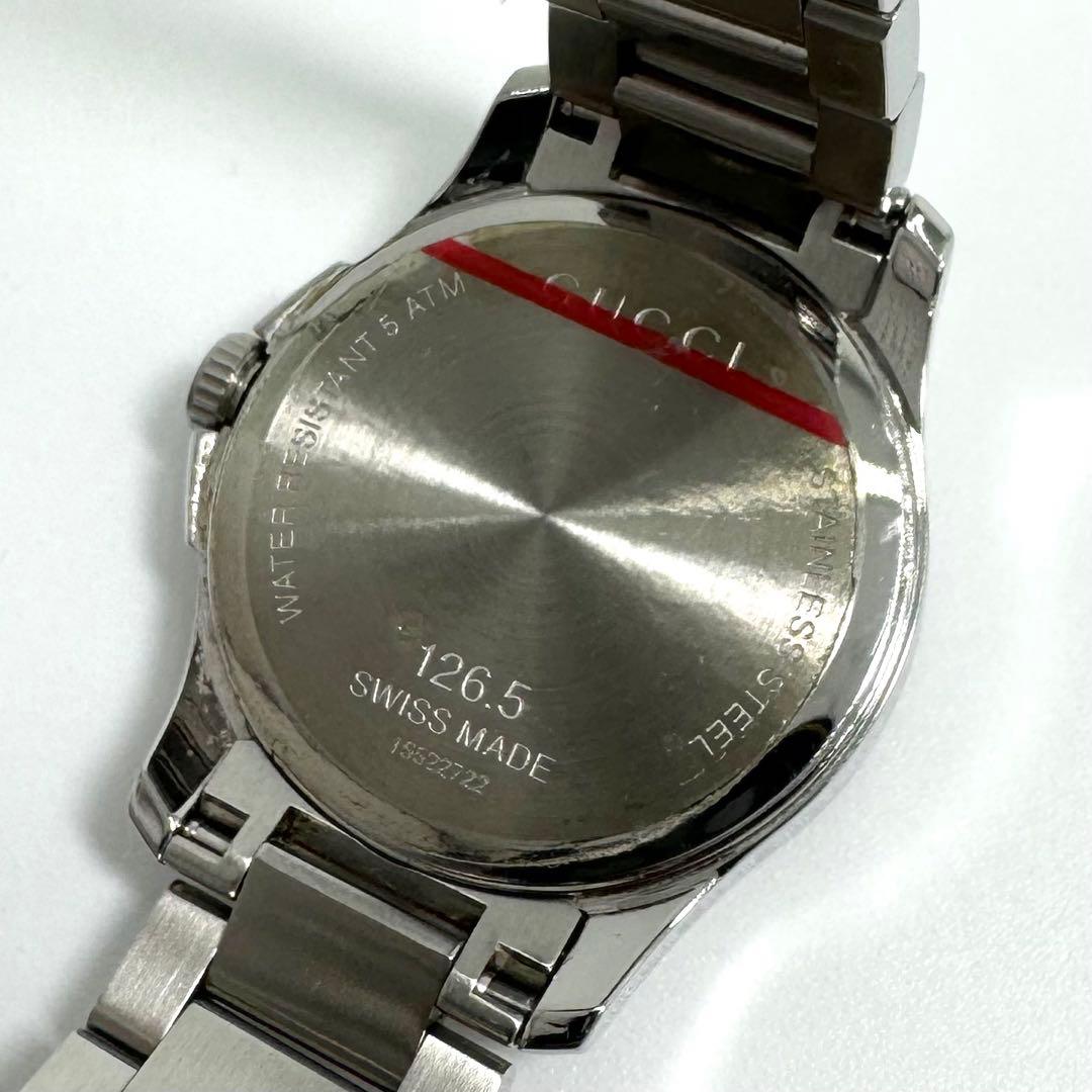 【美品】GUCCI 腕時計 126.5 シルバー ピンクゴールド G ロゴ