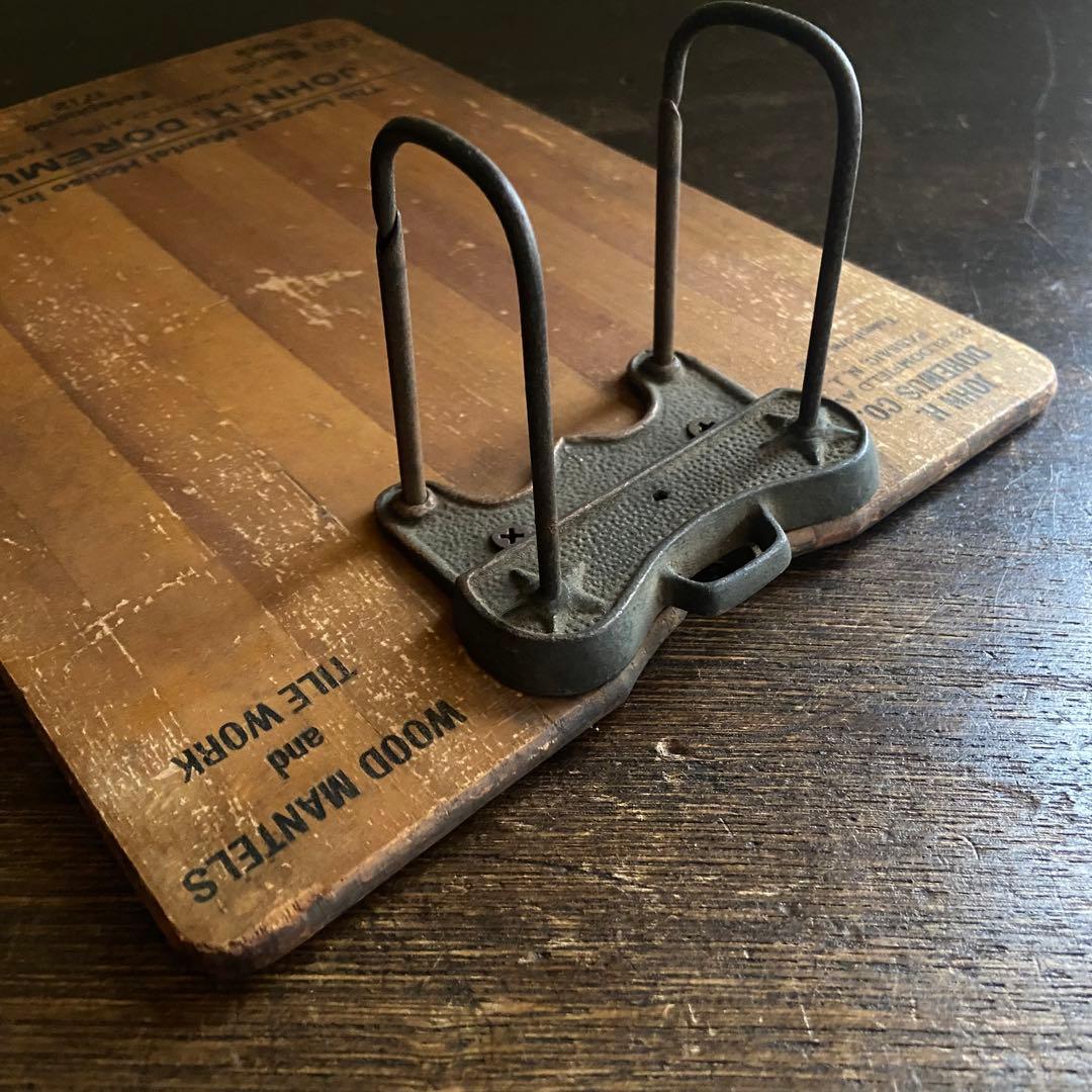 ビンテージ　木製バインダー　アメリカ製　クリップボード　年代物