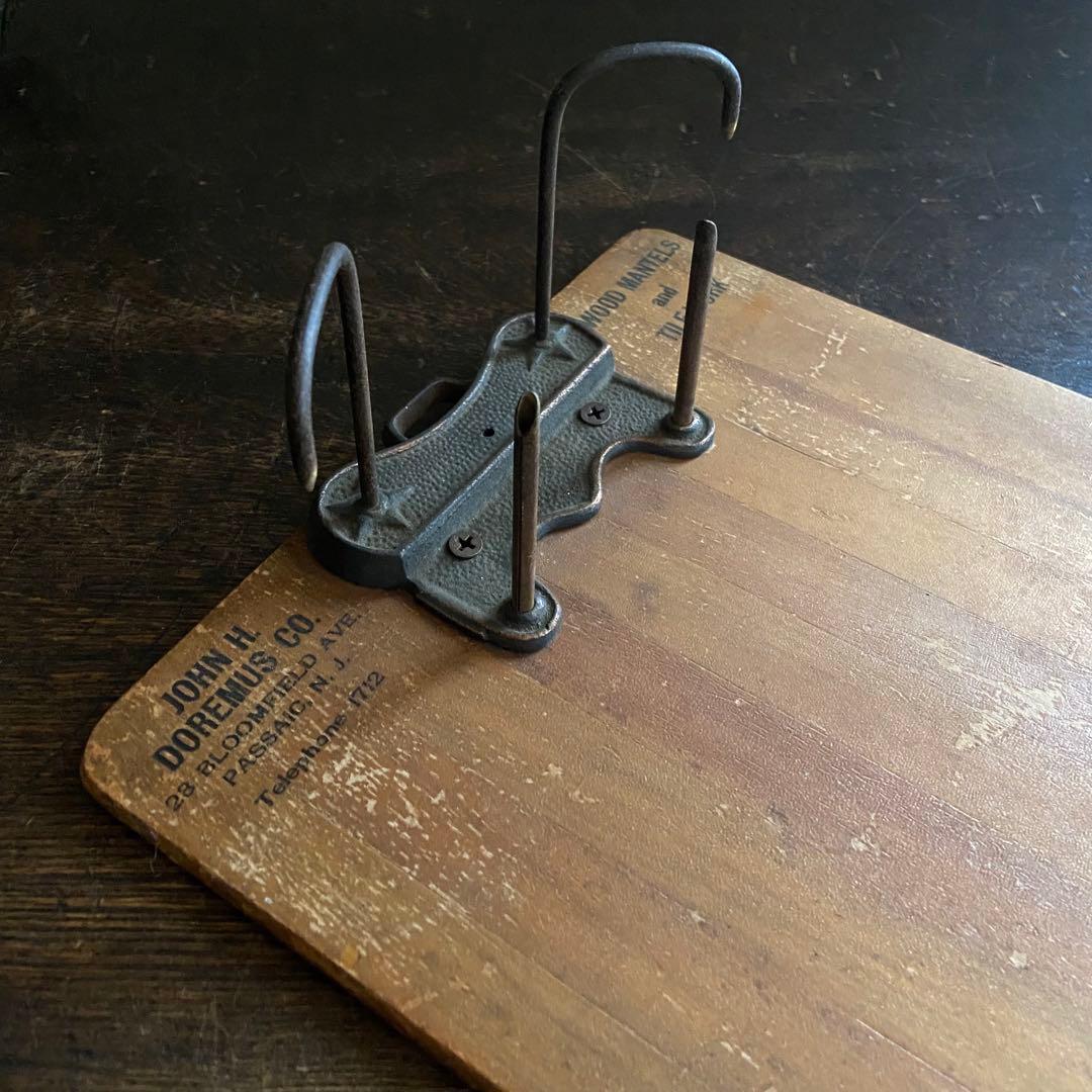 ビンテージ　木製バインダー　アメリカ製　クリップボード　年代物