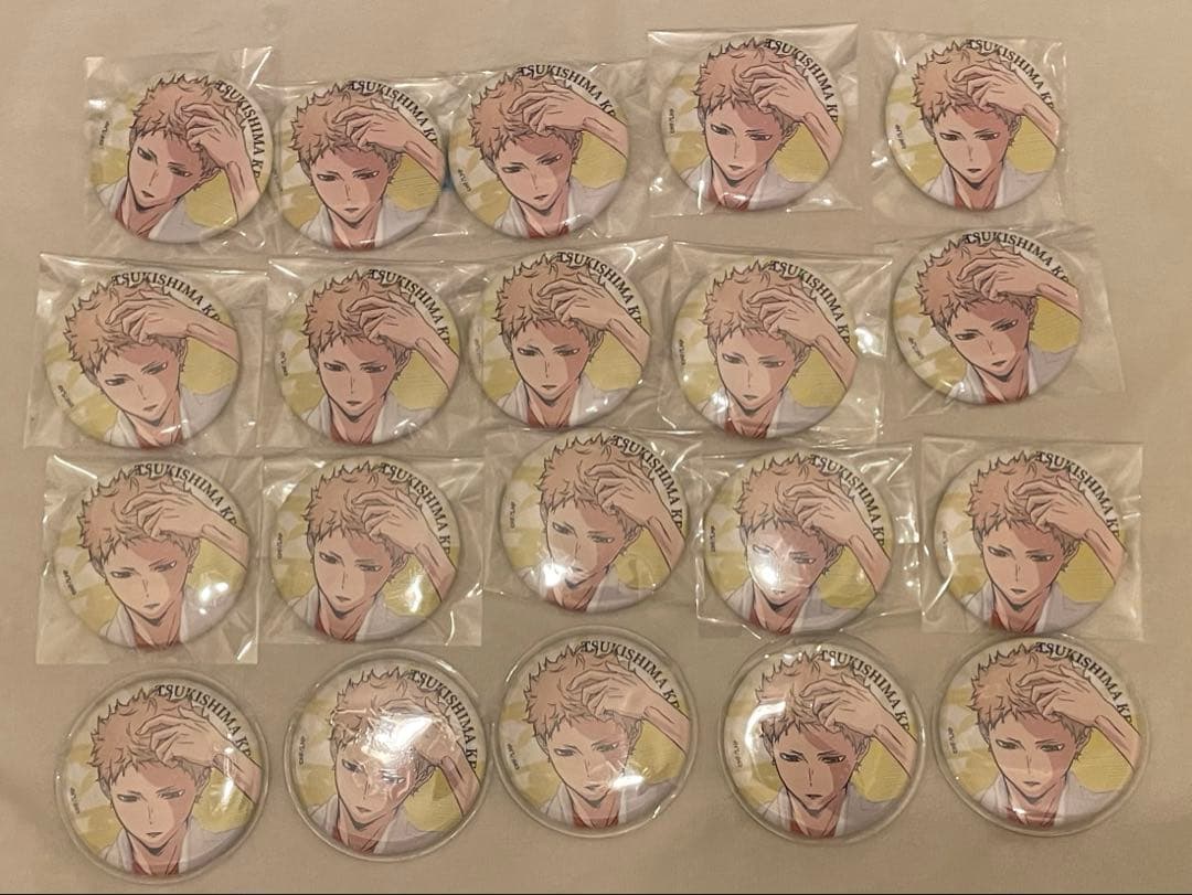 ハイキュー 月島蛍 極楽湯 缶バッジ 20個