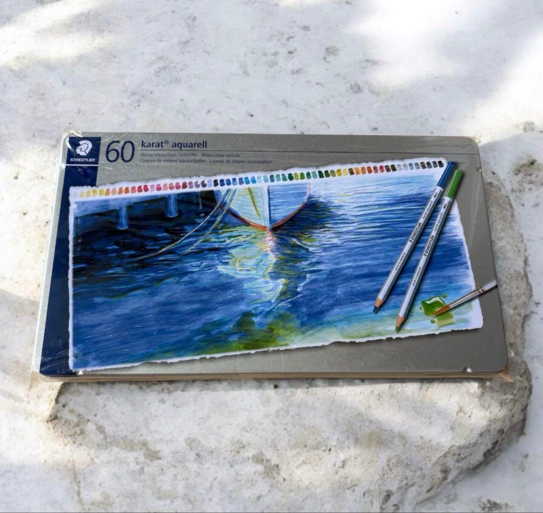 新品★ステッドラー カラト アクェレル 水彩色鉛筆 60色セット ドイツ製