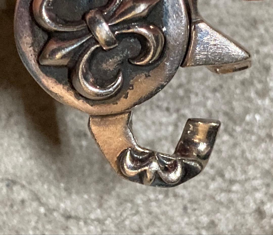 [19] Silver925 / 124.5g 90s 百合 ヴィンテージブレス