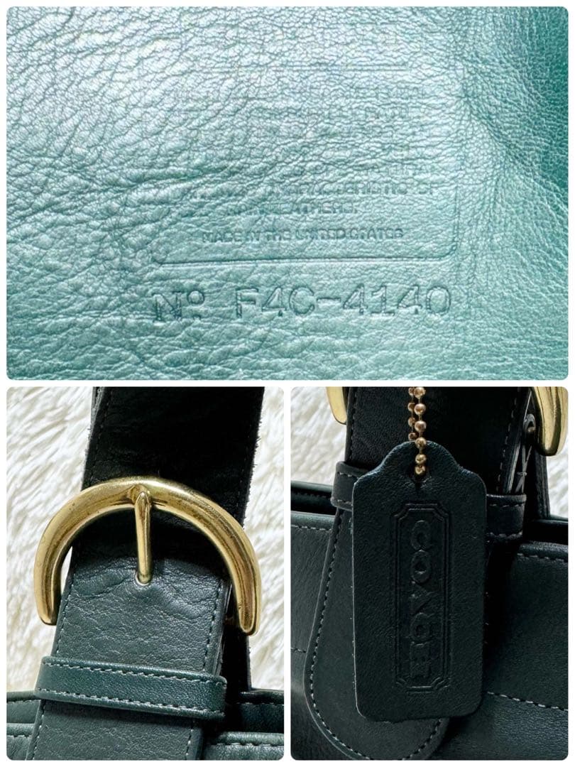 オールドコーチ 4140 トートバッグ カーキ グラブタンレザー 大容量 肩掛け