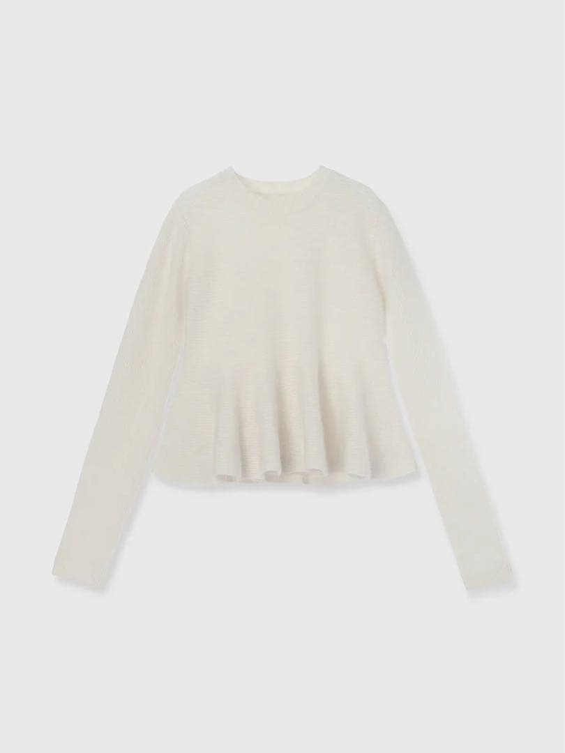 【新品タグ付き】anuans⭐︎ペプラムショートニットトップス