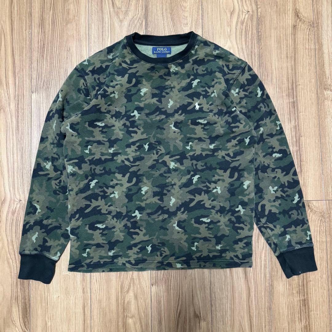 POLO RALPH LAUREN 迷彩 サーマル Lサイズ greeny