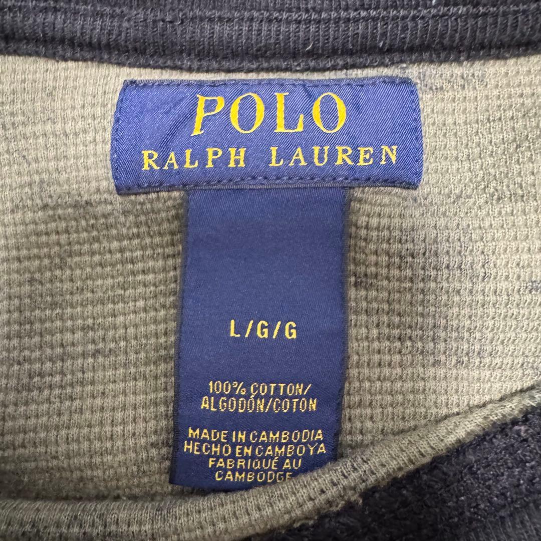 POLO RALPH LAUREN 迷彩 サーマル Lサイズ greeny