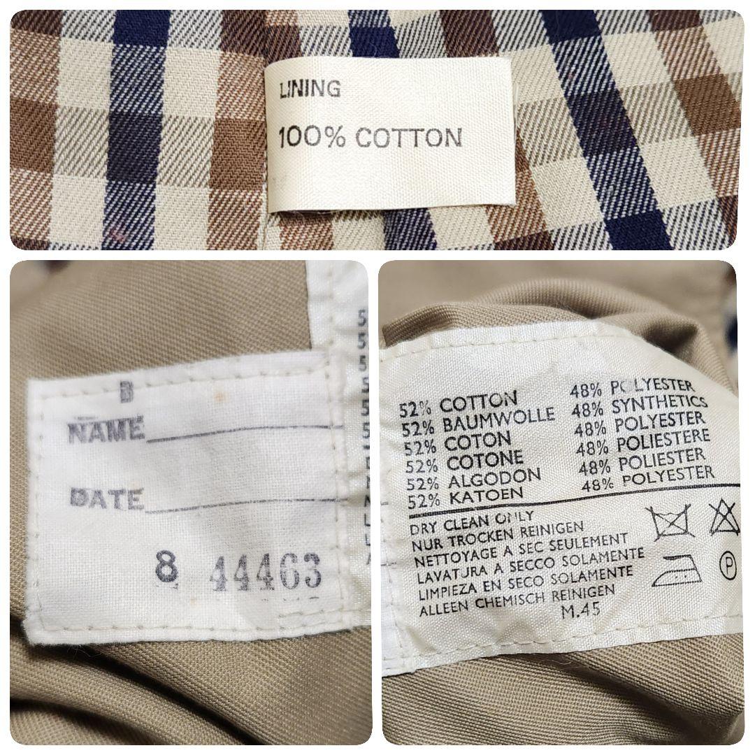 【英国製】アクアスキュータム アクア5 ダブル トレンチコート カーキ 8