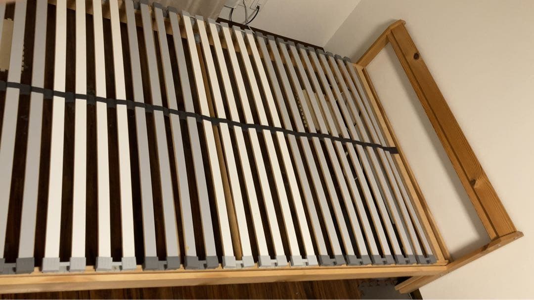 イケア NEIDEN 木製セミダブルベッドフレーム+すのこ