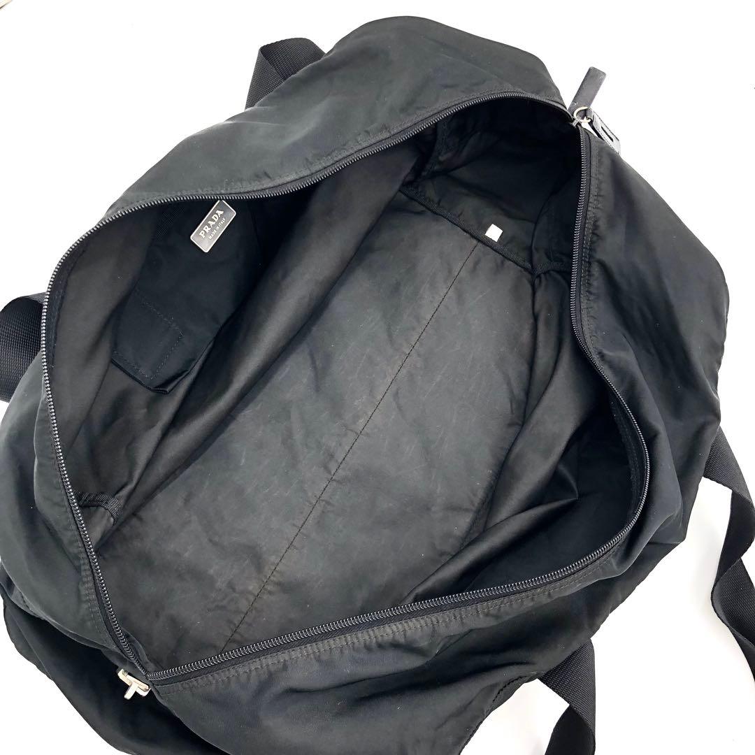 【極美品・使用感少ない✨】プラダ　ボストンバッグ　肩掛け可能　南京錠　鍵付き