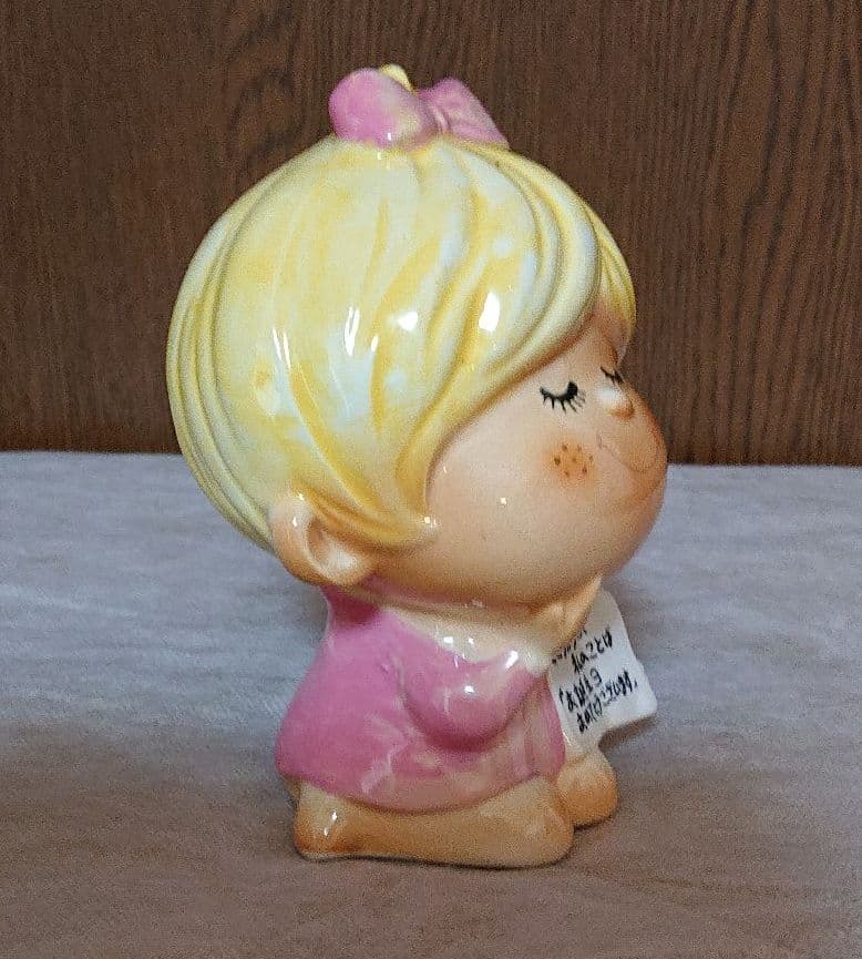 水森亜土 陶器 誕生日貯金箱