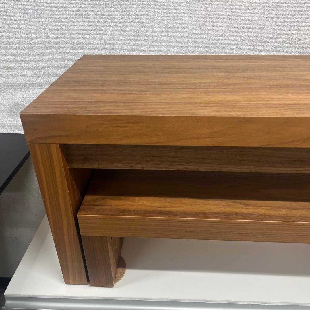 ウォールナット テレビ台 AVボード L字 伸縮 コーナー