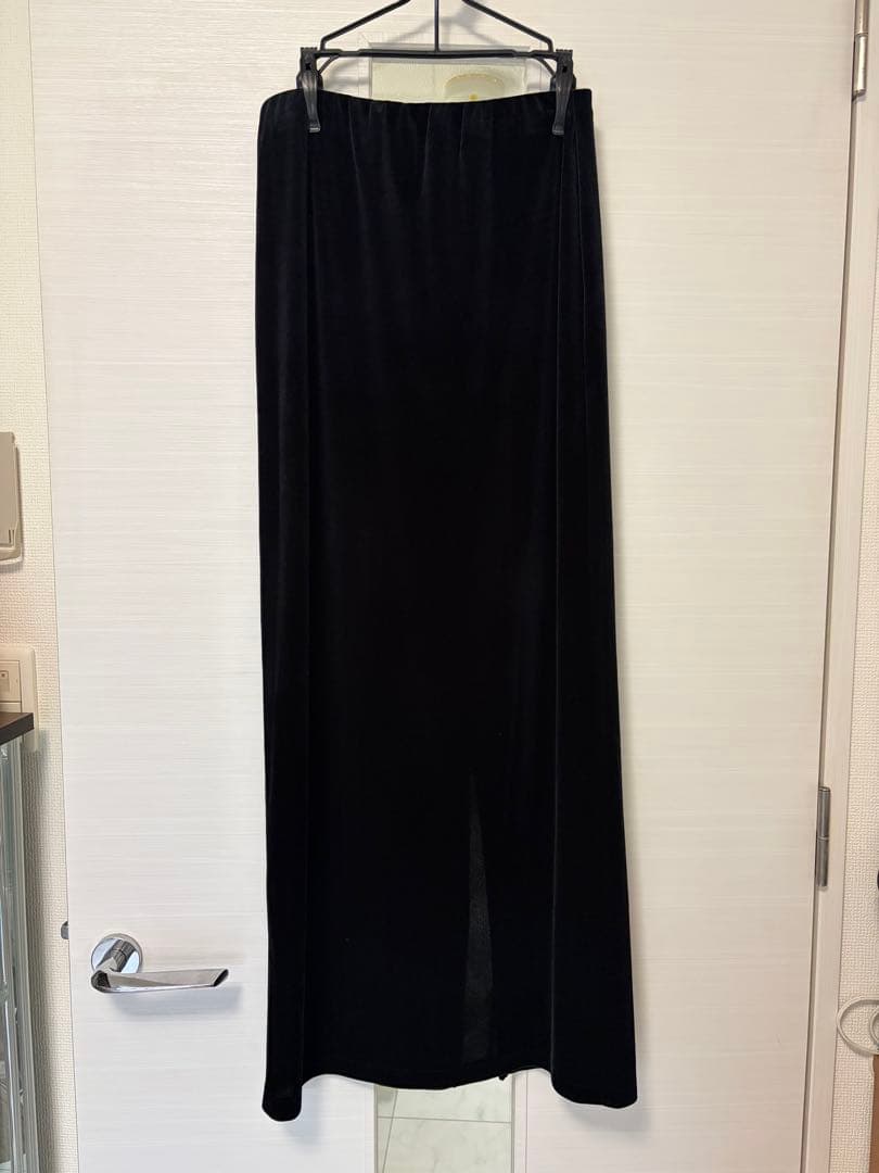 スカート enof velour long skirt