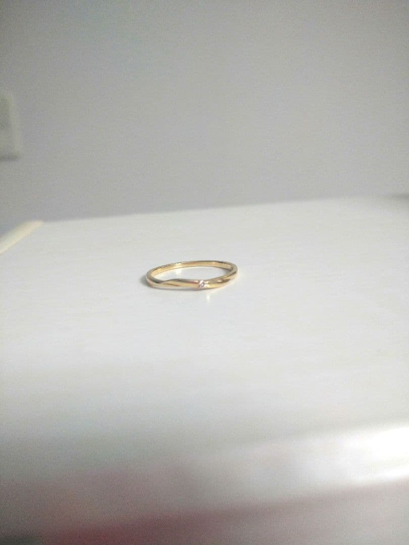 ノワールドプーペ　ｋ１０YG　　ダイヤモンドリング　 １１号