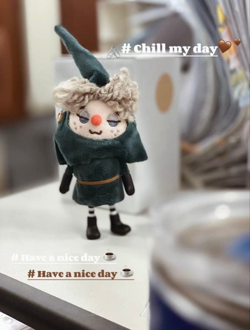 グリーンポスト・妖精　ハンドメイド　フェルト人形　可動　フィギュア　ぬいぐるみ