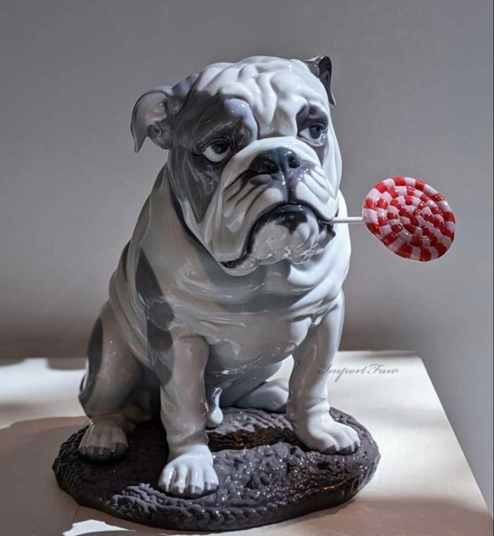 希少品　ブルドッグとロリポップ　LLADRO