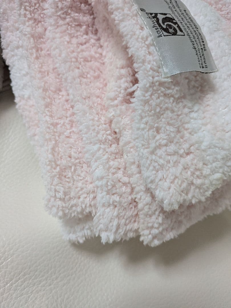 【美品】カシウェア★ブランケット★ピンク✕ホワイト