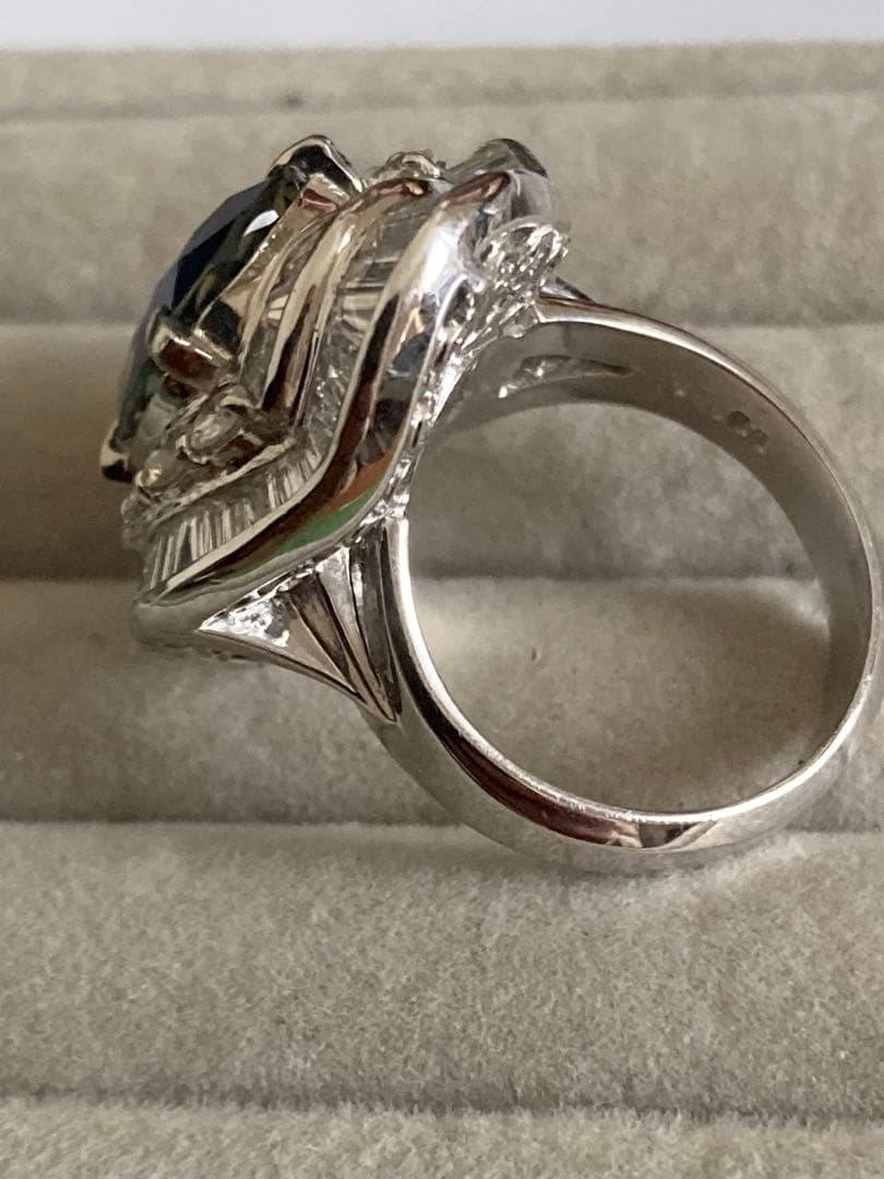 fantasyプラチナ天然サファイア7.45カラットリング