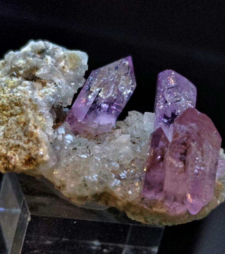 ベラクルスアメジスト ボリビア産 鉱石 鉱物 ミネラル 標本 原石 母岩付き ⑪